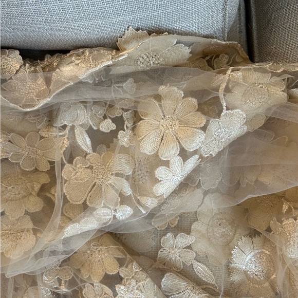 NEW  BRONX AND BANCO Jasmine Gold Gown Maxi Dress Gold Sequin Floral - Picture 9 of 14